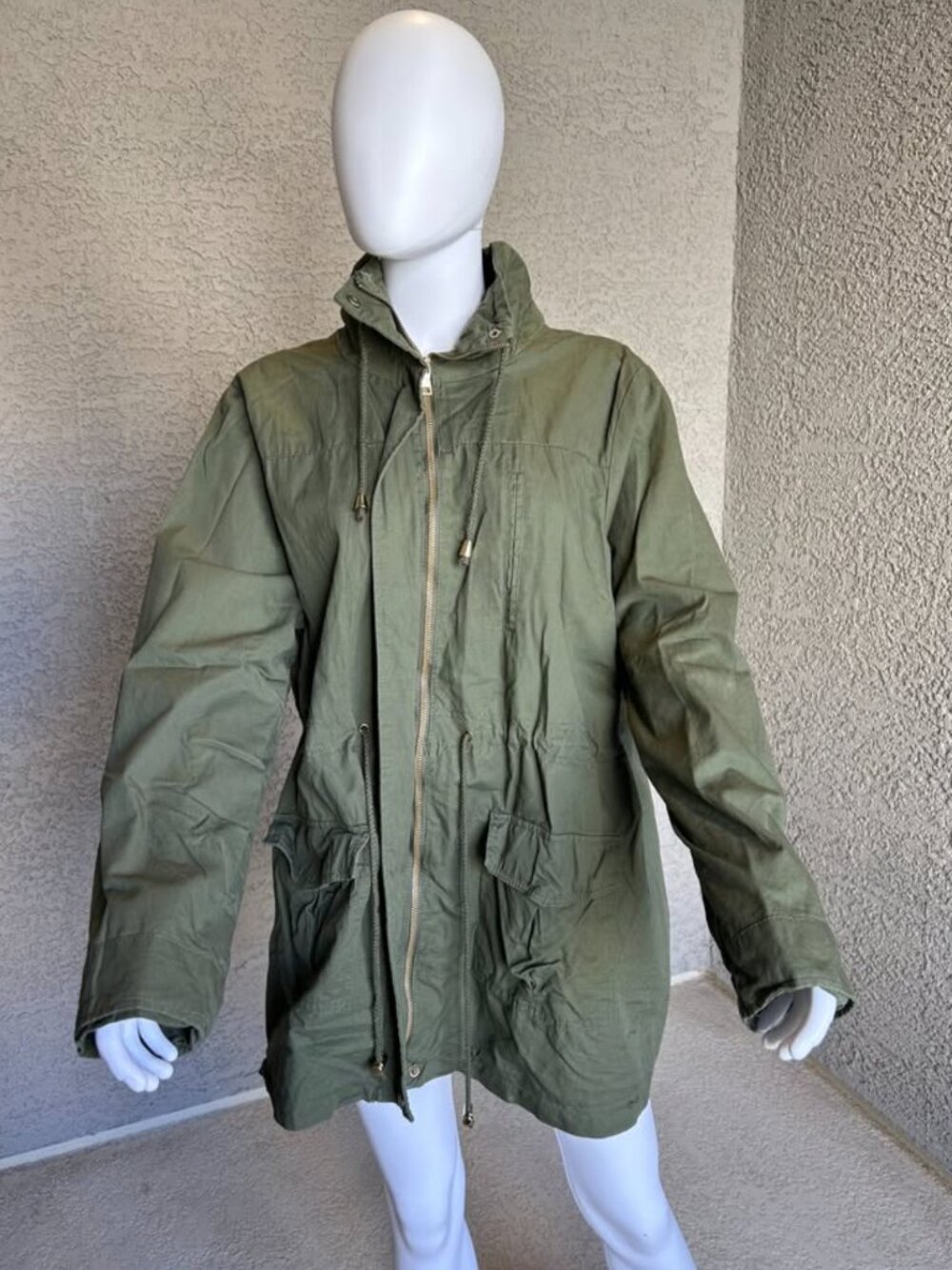 Military-Style Utility Parka Jacket